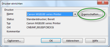 Druckereinstellungen