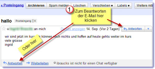 E-Mail schnell beantworten