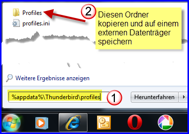 Der Ordner Profiles in Windows 7