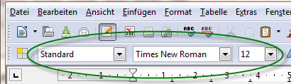 Schriftformatierung