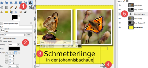 Bild 17 Texterstellung mit GIMP 